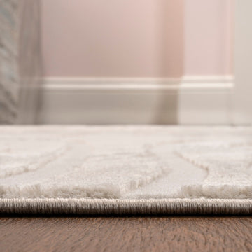 Alcina Modern Scandinavian Graphic Lines High-Low Area Rug